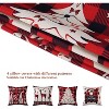 TackView Buffalo Plaid Christmas Pillow Covers Set of 4, 18x18 Inch Red Black Gnome Deer & Santa Throw Pillow Cases for Couch,red - 4 of 4