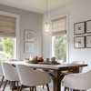 DORESshop 1-Light Satin Nickel Pendant Light Fixture with Glass,Shade E26 Modern Minimalist Hanging Light for Kitchen Island - 4 of 4