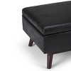 NicBex Coffee Table Storage Ottoman with Safety Hinge, Mid Century Design Foot Stool with Wood Frame for Living Room, Family Room - 3 of 4