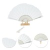 Unique Bargains Lace Trim Orchid with Tassel Folding Fan 1 Pc - 3 of 4