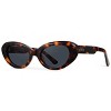 WMP Eyewear Womens Polarized Cat-Eye Sunglasses, Oval Lenses, Thick Rounded Frame, 5-Barrel Hinges - 2 of 4