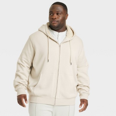 Men's Big & Tall High-pile Fleece Lined Hooded Zip-up Sweatshirt