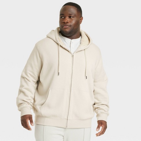 JACKETOWN Hoodies for Men Heavyweight Fleece Jackets Thick Full Zip Up  Sherpa Lined Sweatshirts M at  Men's Clothing store