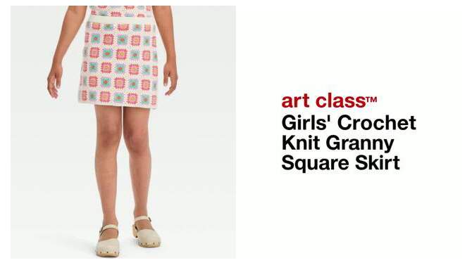 Girls' Crochet Knit Granny Square Skirt - art class™, 2 of 9, play video