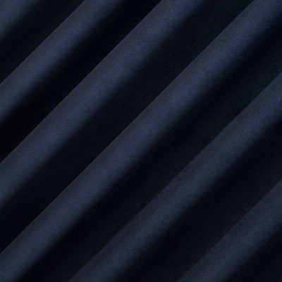 Navy Blue Velvet Thermal Blackout Curtain Panel