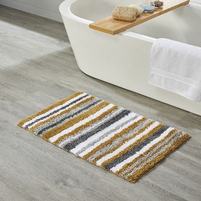 Lavish Home 100% Cotton Reversible Long Bath Rug - Navy