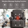 Velvet Power Lift Recliner Chair with Heat and Massage for Elderly with Side Pockets, USB Charging Port, and Remote Control - 3 of 4