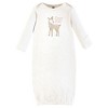 Hudson Baby Infant Girl Gown, Swaddle Blanket and Cap or Headband, Enchanted Forest, 0-6 Months - 4 of 4