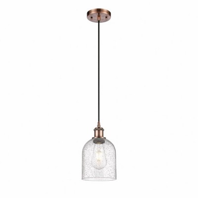 Bella - 1 Light Cord Hung Mini Pendant In Industrial Style-9.5 Inches Tall and 5.5 Inches Wide