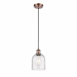 Bella - 1 Light Cord Hung Mini Pendant In Industrial Style-9.5 Inches Tall and 5.5 Inches Wide - 1 of 1