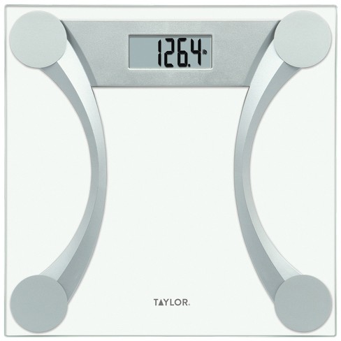 Taylor Digital Bathroom Scale, Highly Accurate Body Weight Scale, Instant  On and Off, 400 lb, Sturdy Clear Glass with Chrome Finish Base: Digital  Bath Scales: : Industrial & Scientific