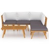 vidaXL Patio Lounge Set Sectional Sofa Set with Cushions Solid Wood Acacia - 3 of 4