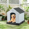 Tangkula Dog House Pet Puppy Shelter Waterproof Indoor/Outdoor Ventilate Gray - 3 of 4