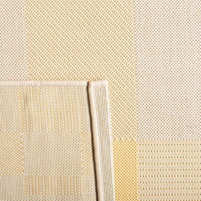 Luxor Gold and Beige 8' x 10' Synthetic Easy-Care Area Rug