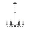 Capital Lighting Vincent 6 - Light Chandelier in  Black Iron - 4 of 4