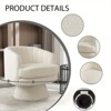 Bestier Swivel Accent Chair with Armrest, Barrel Chair with Curve Back and Soft Cushion, Round Single Sofa for Living Room, Beige - 4 of 4