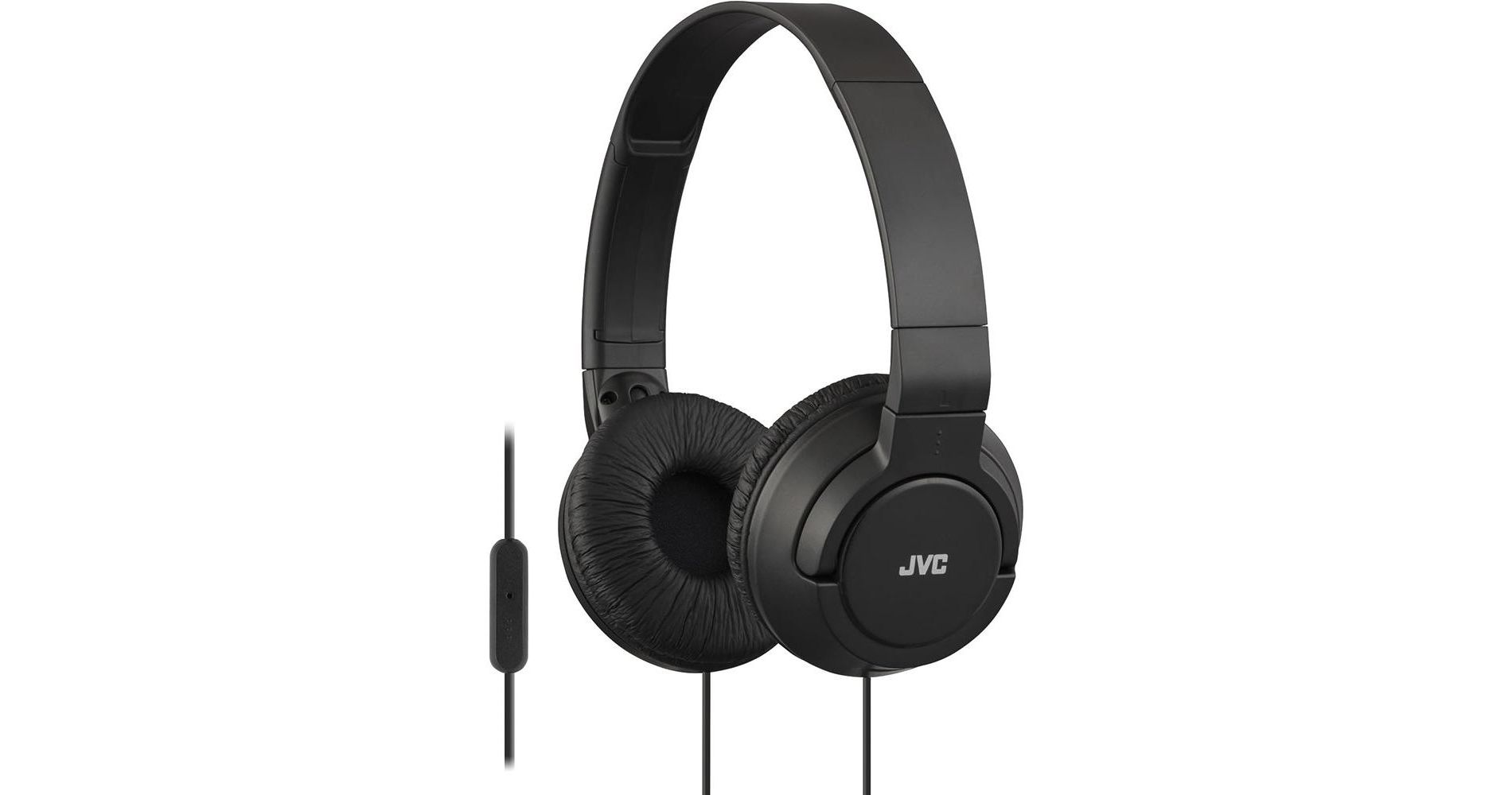 JVC Lightweight Flat Foldable Headphone with Mic,