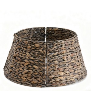 SEVOBAL Christmas Tree Stands Christmas Tree Collars, Rattan Tree Skirts and Stand Base Covers, Christmas Decorations, Gray, 16.93"*24.02"*10.24" - 1 of 4