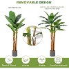 Artificial Banana Tree, Faux Banana Leaf Plant with Grey Planter, Silk Leaves, Indoor/Outdoor Tropical Decor for Home, Patio, Poolside - 2 of 4