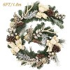 TackView Garland Christmas Decorations, 6 Ft Lighted Garland with 20 LED Lights for Mantle, Stairs, Railing, Table, Door, Fireplace, Silver - 4 of 4