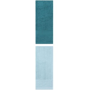 REGALWOVEN Solid Textured Cotton Absorbent Soft Bathroom Hand Towel 13" x 30"/14" x 30" 2 Packs - 1 of 4