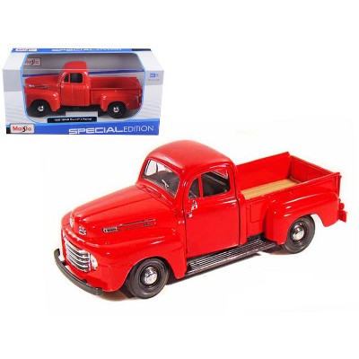 diecast red pickup truck