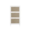 RISOKEYS Rattan Free Standing Shoe Cabinet with 3 Flip Drawers,Shoe Rack Storage Cabinet for Heels,Boots,Slippers,Entrance Hallway Entryway. - 2 of 4
