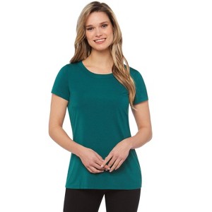 Rekucci Short Sleeve Scoop Neck Stretch T-Shirt for Women - 1 of 3