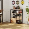Bakers Rack with Storage Cabinet,5-Tier Coffee Bar with Shelves,Farmhouse Microwave Oven Cart Stand,Kitchen Storage Shelf with Cabinet - 3 of 4