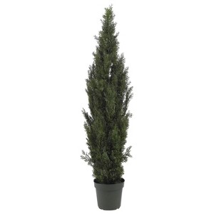 HomeStock  10ft Clear Unlit Flocked Half Classic Cedar Artificial Christmas Tree with Pine Cones - 1 of 1