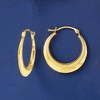 Ross-Simons 14kt Yellow Gold Beaded and Polished Hoop Earrings - 4 of 4