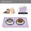 Kumasinova 22" x 14" Waterproof Pet Feeding Mat for Cat Dog Water Bowl with BPA Free Dogs Cats Food Mats Prevent Spill - 3 of 4
