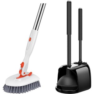 SetSail Floor Scrub Brush & SetSail Toilet Brush and Plunger Set - 1 of 3
