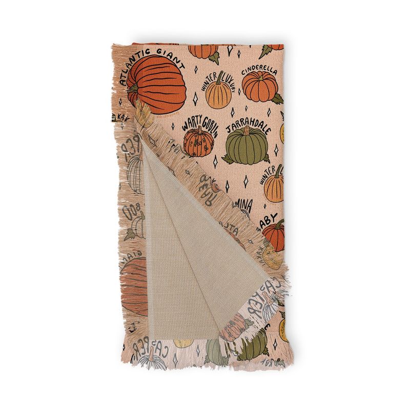 Doodle By Meg Types of Pumpkins Print 56"x46" Woven Throw Blanket - Deny Designs, 4 of 6