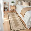 Modern Bordered Living Room Bedroom Rugs, Scalloped Washable Non Slip Dining Room Carpet, Accent Home Decor Rugs - 2 of 4