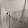 34"x 72" Pivot Shower Door Combo w/ 35.4" White Acrylic Shower Base, Chrome Aluminum Finish, Semi-Frameless Tempered Glass Design - 3 of 4