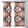 Emanuela Carratoni Boho Ikat Set of 2 Panel Sheer Window Curtain - Deny Designs - 3 of 4