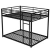 NicBex Full Over Full/Twin Over Twin Metal Bunk Bed with Fence,Versatile Loft Bed with Low Bunk Design and Ladder for Bedroom,Black/White/Silver - 4 of 4