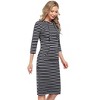 Women's Hoodie Dress Pullover Hoody Dress Casual Fitted Knee Length Dress with Pocket - 4 of 4