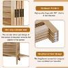 FDW Room Divider 4 Panel Folding Privacy Wooden Screen with 3 Clever Shelves Portable Partition for Home Office or Living Room - image 3 of 4