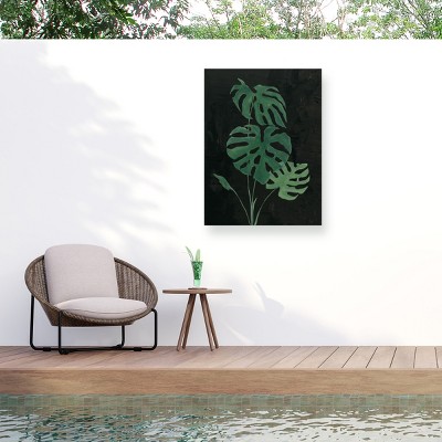 Julia Purinton Palm Botanical I Black Outdoor Canvas Art
