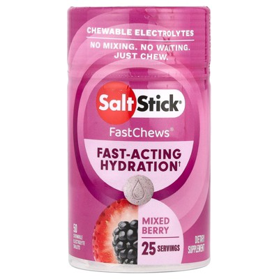 SaltStick FastChews®, Chewable Electrolytes, Mixed Berry, 50 Chewable Tablets