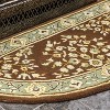 ACHLA Designs 26"x56" Oriental Half Round Handmade Woven Hearth Rug Coffee - 3 of 4