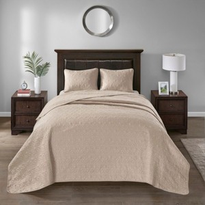 Gulches King Reversible Bedspread Set Khaki - 1 of 4