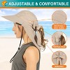 SUN CUBE Wide Brim Sun Hat with Neck Flap, UPF50+ Hiking Safari Fishing Hat for Womens, Sun Protection Beach Hat - 3 of 4