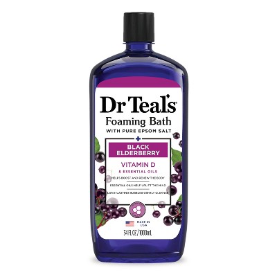 Dr Teal's Boost & Renew Foaming Bubble Bath Elderberry Citrus, Patchouli and Peppermint - 34 fl oz