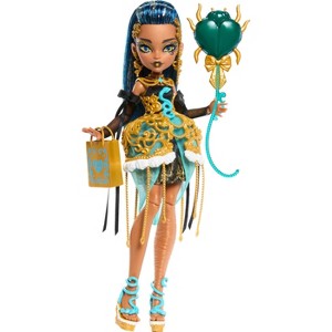 Monster High Scary Sweet Birthday Cleo De Nile Doll in Party Dress with Balloon & Gift - 1 of 4