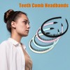 Unique Bargains Women's Non-Slip Teeth Comb Headbands Multicolored 4 Pcs - 2 of 4