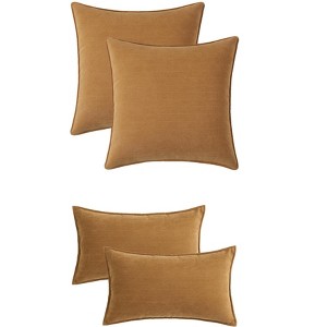 REGALWOVEN 4 Pcs Solid Chenille Soft Couch Throw Pillow Covers for Sofa Living Room Home Decor - 1 of 4