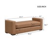 Christopher Knight Home Clark Modern Faux Leather Rubberwood Upholstered Ottoman - 3 of 4
